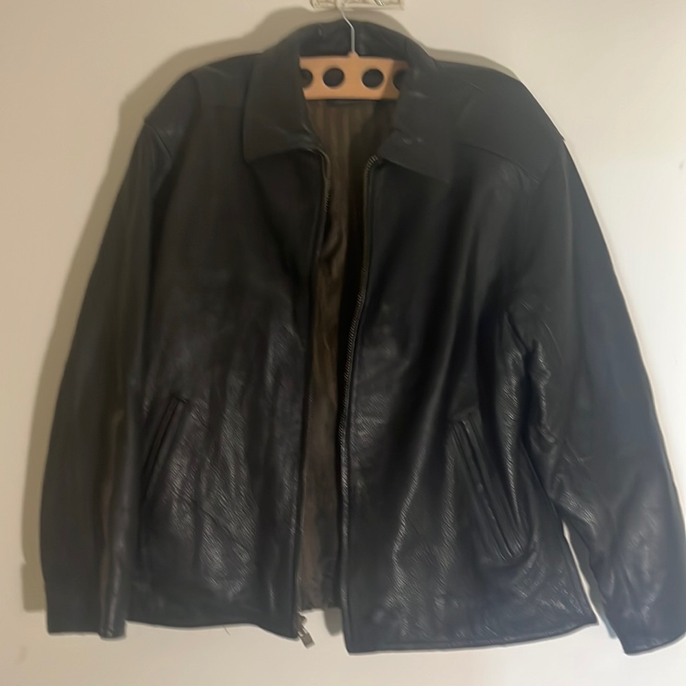 Men’s leather jacket.